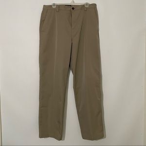 Adidas’ stretch climalite 100% polyester khaki colored 34X32 golf outdoors